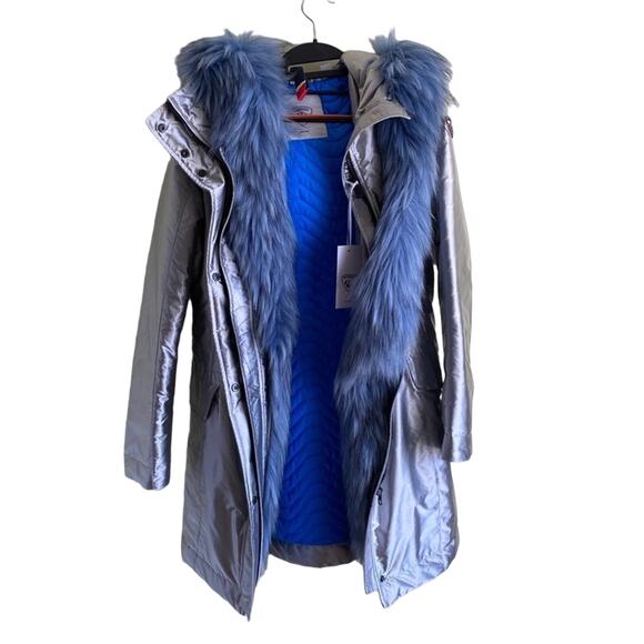 SALE!!!ROSSIGNOL CHARLENE SILVER PARKA NWT Size S - Picture 1 of 10